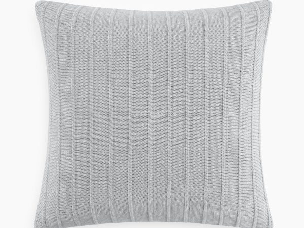 Organic Cotton Ribbed Knit Pillow Cover