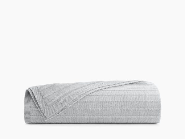 Organic Cotton Ribbed Knit Throw
